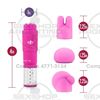 Vibrador estimulador con 3 accesorios intercambiables